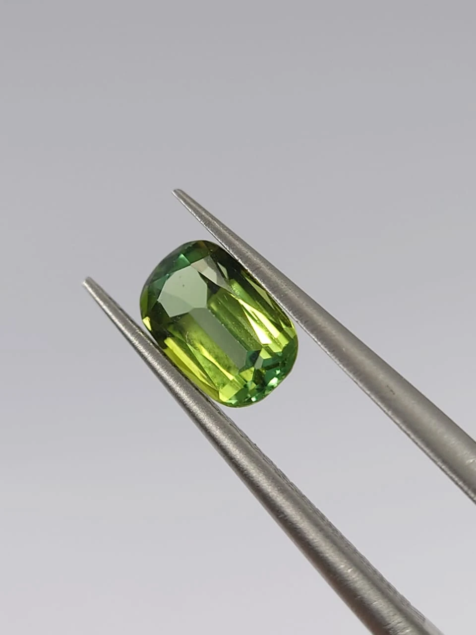 0.83ct Natural Light Green Tourmaline Long Cushion Cut Loose Gemstone from Afghanistan — view 3